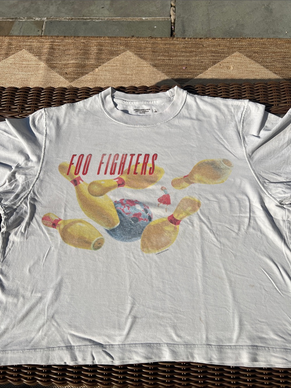 AF Cropped Short Sleeve Graphic Tee Foo Fighters